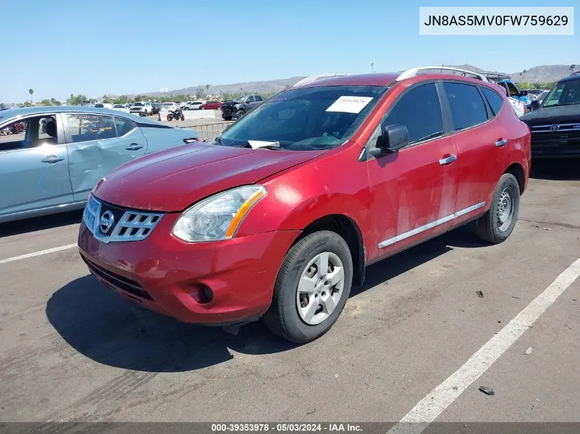 JN8AS5MV0FW759629 2015 Nissan Rogue Select S