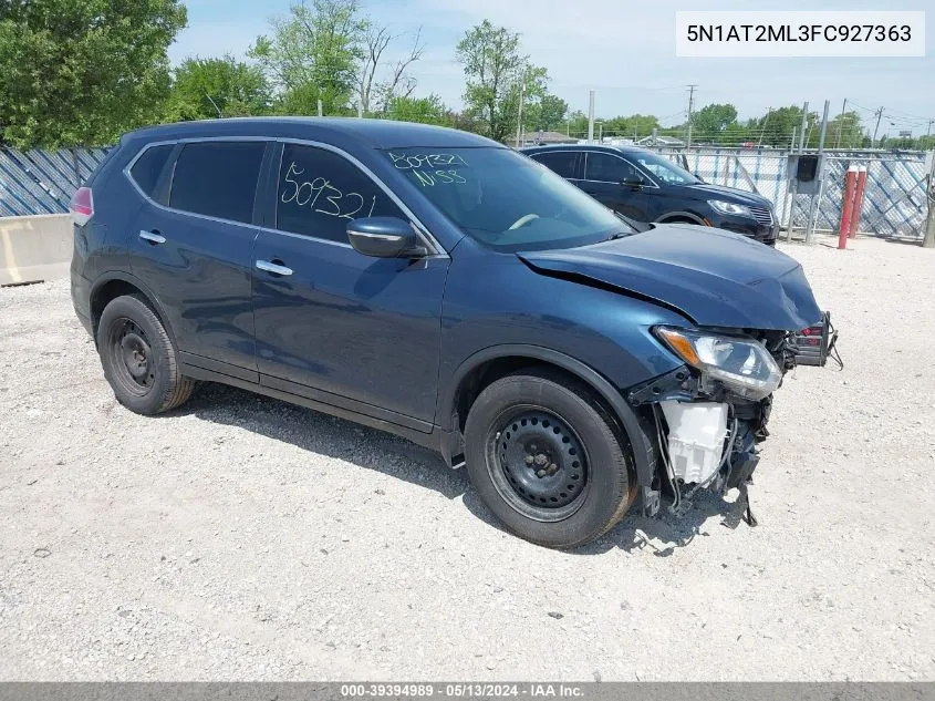 2015 Nissan Rogue S VIN: 5N1AT2ML3FC927363 Lot: 39394989