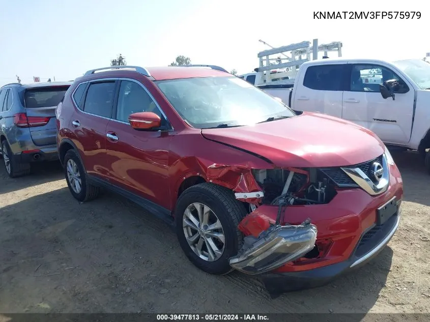 KNMAT2MV3FP575979 2015 Nissan Rogue Sv