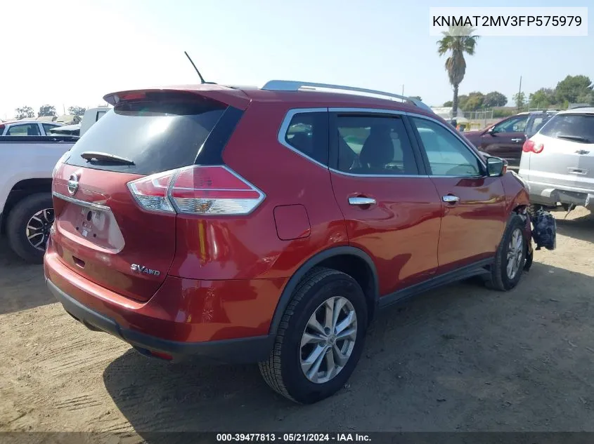 2015 Nissan Rogue Sv VIN: KNMAT2MV3FP575979 Lot: 39477813