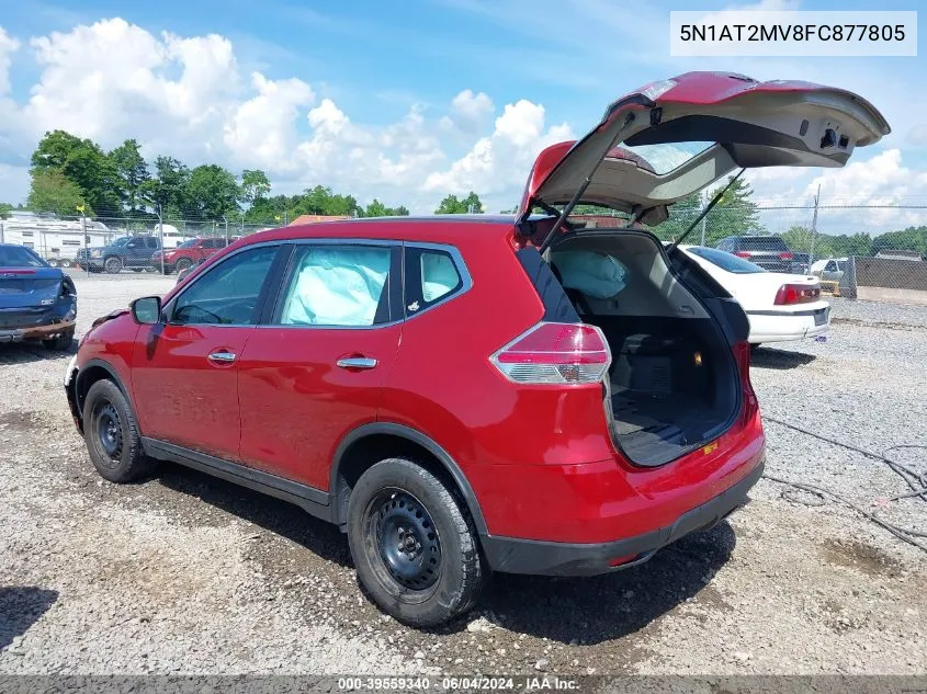 2015 Nissan Rogue S/Sl/Sv VIN: 5N1AT2MV8FC877805 Lot: 39559340