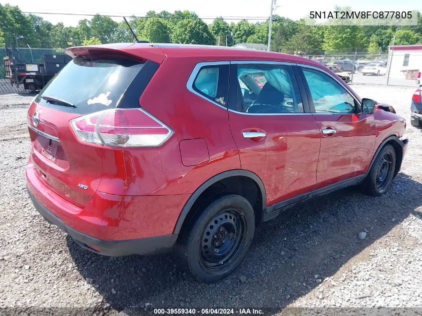 2015 Nissan Rogue S/Sl/Sv VIN: 5N1AT2MV8FC877805 Lot: 39559340