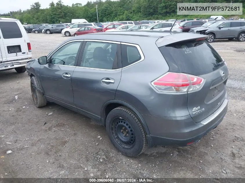 2015 Nissan Rogue S VIN: KNMAT2MT9FP572681 Lot: 39606040