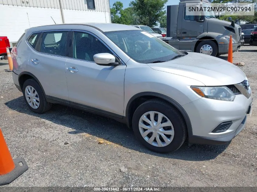 2015 Nissan Rogue S VIN: 5N1AT2MV2FC907994 Lot: 39613442