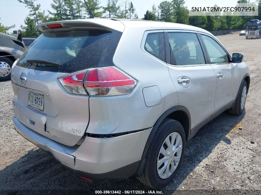 2015 Nissan Rogue S VIN: 5N1AT2MV2FC907994 Lot: 39613442