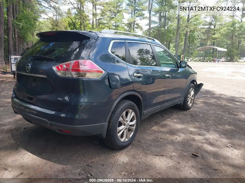 2015 Nissan Rogue Sv VIN: 5N1AT2MTXFC924234 Lot: 39626889