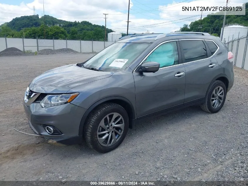 2015 Nissan Rogue Sl VIN: 5N1AT2MV2FC889125 Lot: 39629866