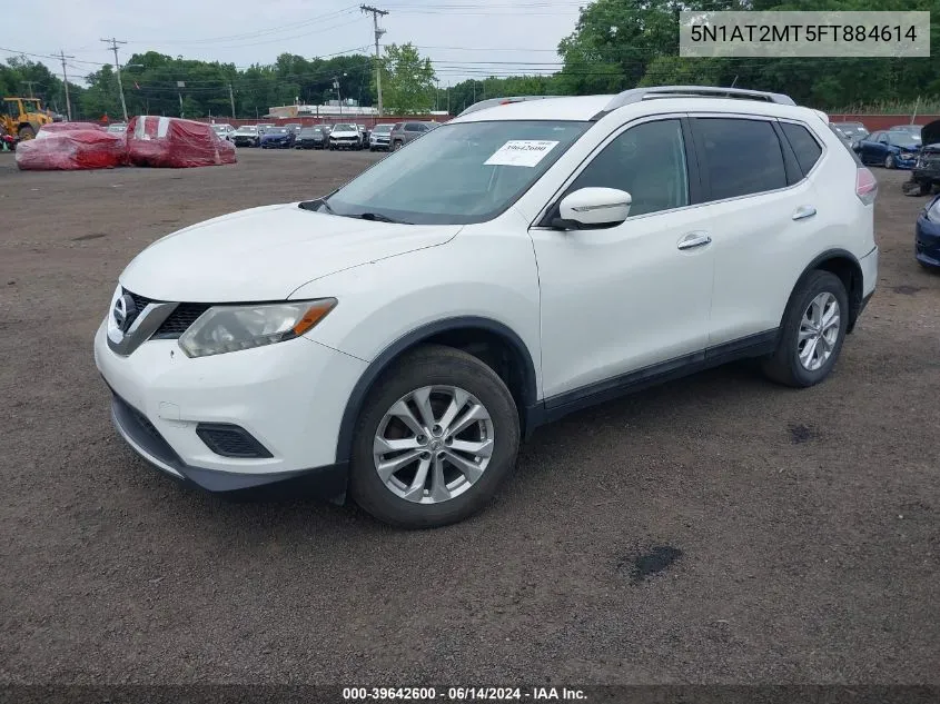 2015 Nissan Rogue S/Sl/Sv VIN: 5N1AT2MT5FT884614 Lot: 39642600