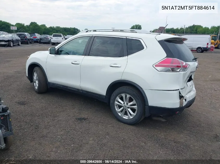 2015 Nissan Rogue S/Sl/Sv VIN: 5N1AT2MT5FT884614 Lot: 39642600