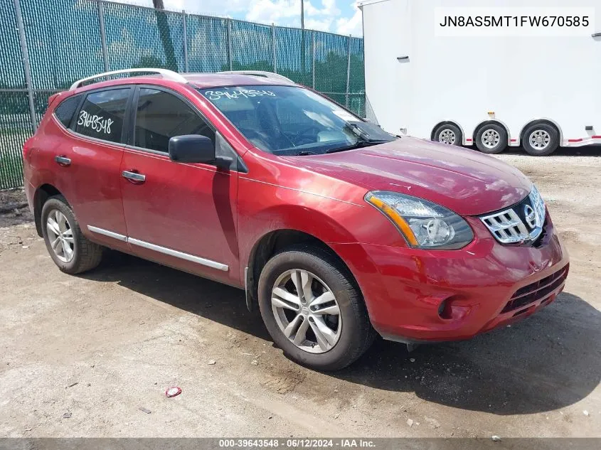 2015 Nissan Rogue Select S VIN: JN8AS5MT1FW670585 Lot: 39643548