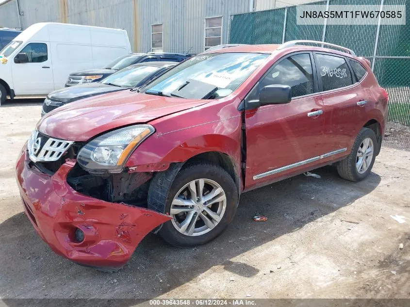 2015 Nissan Rogue Select S VIN: JN8AS5MT1FW670585 Lot: 39643548