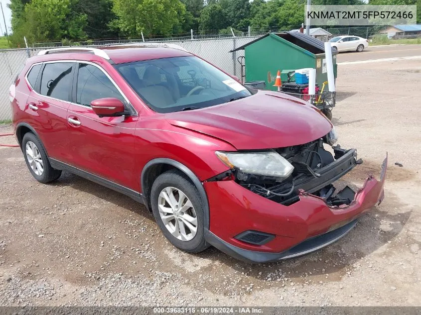 2015 Nissan Rogue Sv VIN: KNMAT2MT5FP572466 Lot: 39683115