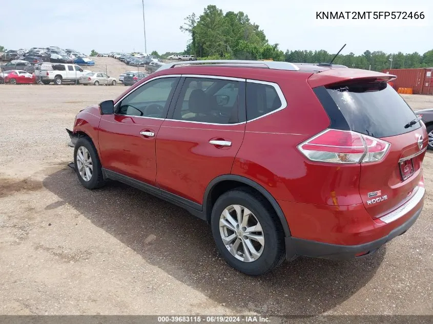 2015 Nissan Rogue Sv VIN: KNMAT2MT5FP572466 Lot: 39683115