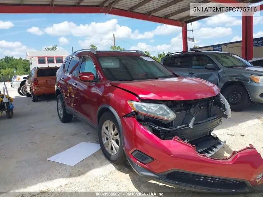 2015 Nissan Rogue Sv VIN: 5N1AT2MT5FC775716 Lot: 39685021