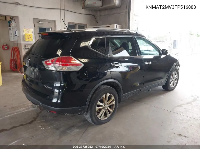 2015 Nissan Rogue Sv VIN: KNMAT2MV3FP516883 Lot: 39725252