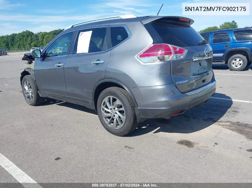 2015 Nissan Rogue Sl VIN: 5N1AT2MV7FC902175 Lot: 39783037