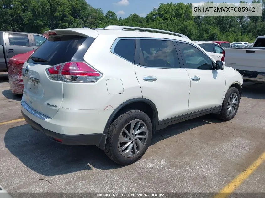 5N1AT2MVXFC859421 2015 Nissan Rogue Sl