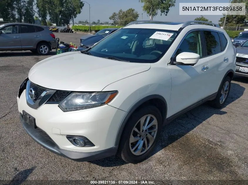 2015 Nissan Rogue Sl VIN: 5N1AT2MT3FC889858 Lot: 39821135