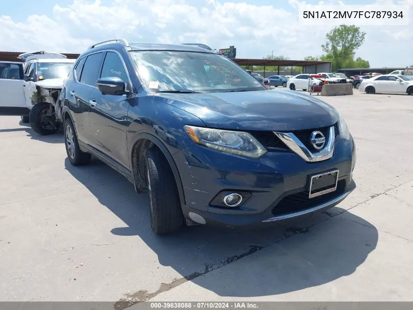 2015 Nissan Rogue Sl VIN: 5N1AT2MV7FC787934 Lot: 39838088