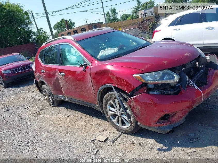 2015 Nissan Rogue Sv VIN: 5N1AT2MK3FC910974 Lot: 39845656