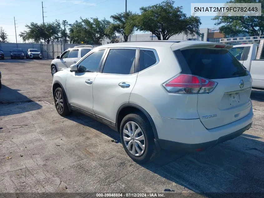 2015 Nissan Rogue S VIN: 5N1AT2MT9FC782443 Lot: 39848804