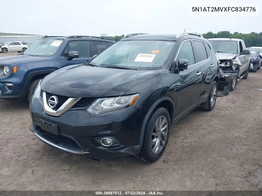 2015 Nissan Rogue Sl VIN: 5N1AT2MVXFC834776 Lot: 39897812