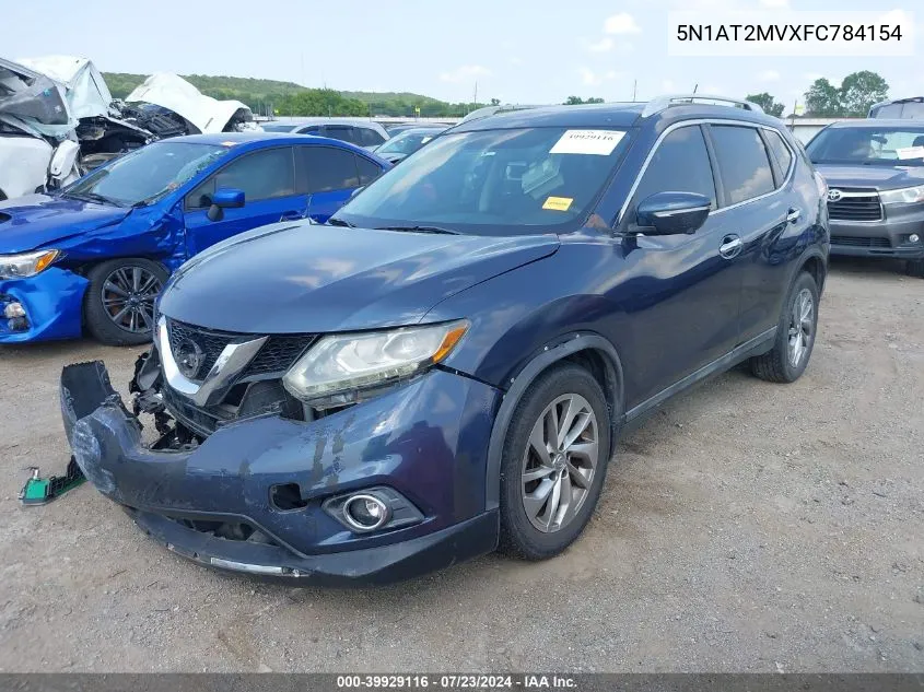 2015 Nissan Rogue Sl VIN: 5N1AT2MVXFC784154 Lot: 39929116