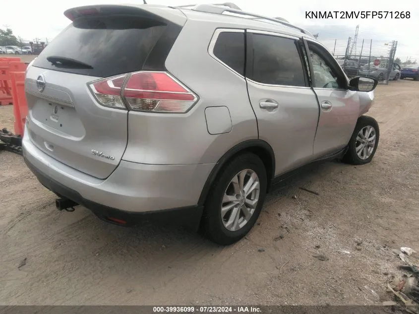 KNMAT2MV5FP571268 2015 Nissan Rogue Sv