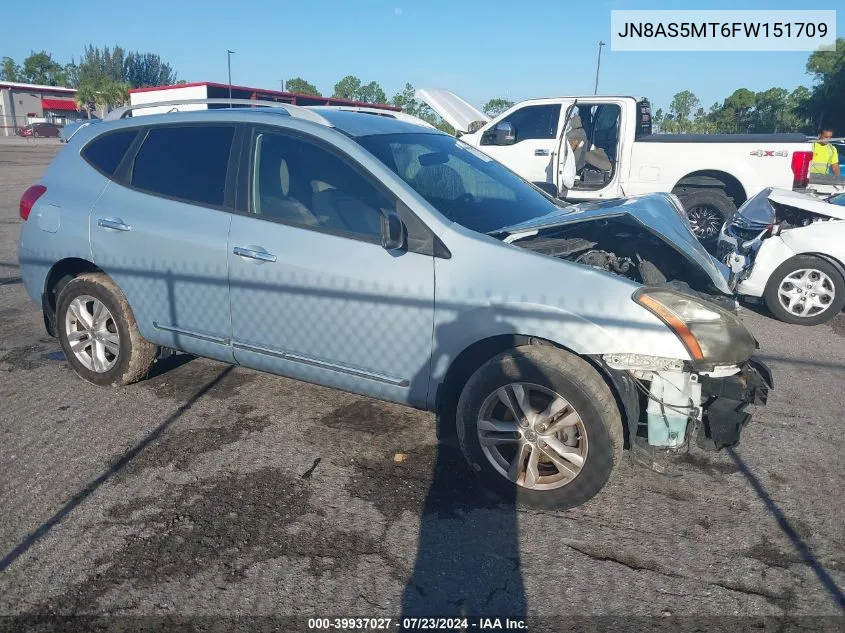 2015 Nissan Rogue Select S VIN: JN8AS5MT6FW151709 Lot: 39937027