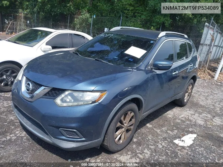 2015 Nissan Rogue Sv VIN: KNMAT2MT9FP534089 Lot: 39937391