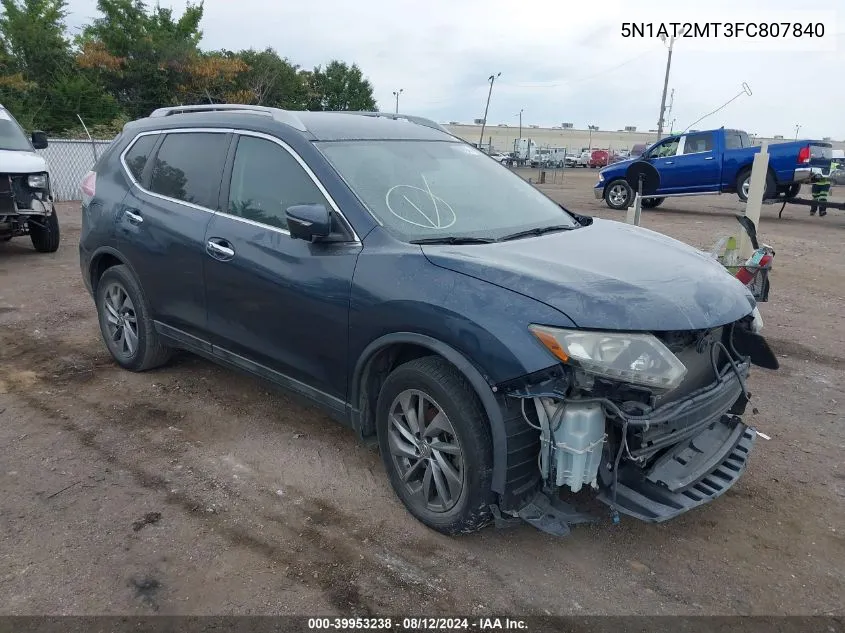 2015 Nissan Rogue Sl VIN: 5N1AT2MT3FC807840 Lot: 39953238