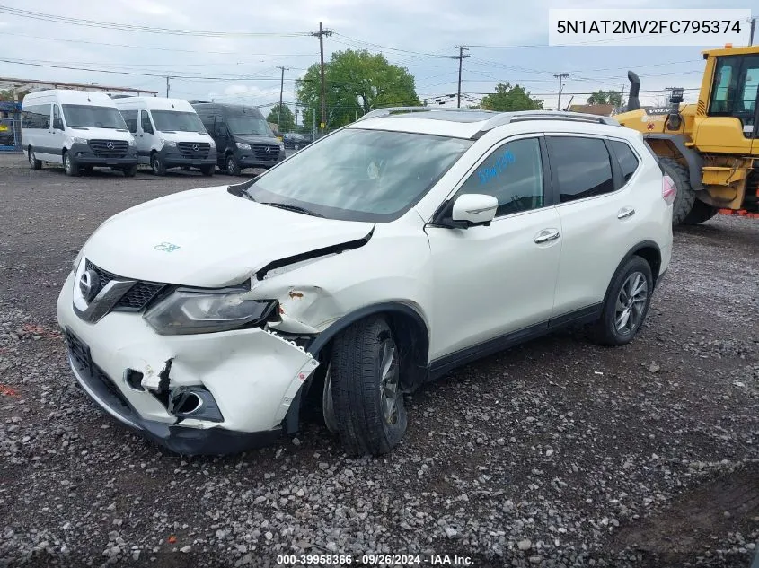 2015 Nissan Rogue Sl VIN: 5N1AT2MV2FC795374 Lot: 39958366