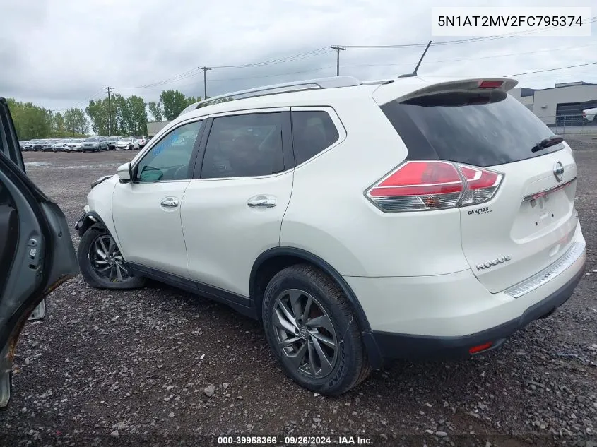 2015 Nissan Rogue Sl VIN: 5N1AT2MV2FC795374 Lot: 39958366