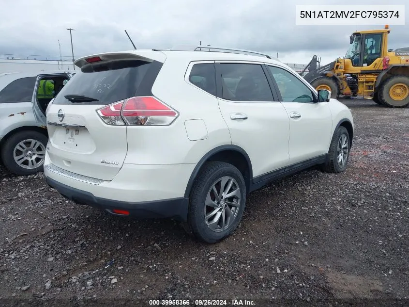 2015 Nissan Rogue Sl VIN: 5N1AT2MV2FC795374 Lot: 39958366