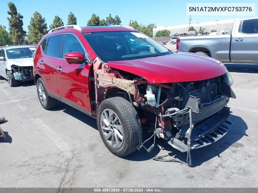 2015 Nissan Rogue Sl VIN: 5N1AT2MVXFC753776 Lot: 39972938