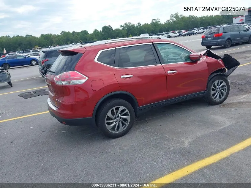 2015 Nissan Rogue Sl VIN: 5N1AT2MVXFC825074 Lot: 39986231