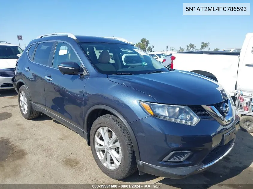 2015 Nissan Rogue Sv VIN: 5N1AT2ML4FC786593 Lot: 39991600