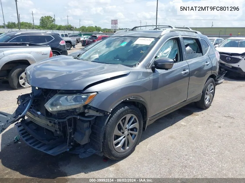 2015 Nissan Rogue Sl VIN: 5N1AT2MT9FC801296 Lot: 39992534