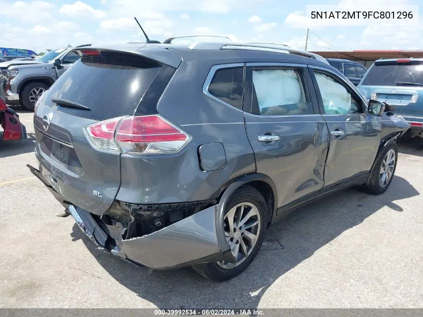 2015 Nissan Rogue Sl VIN: 5N1AT2MT9FC801296 Lot: 39992534