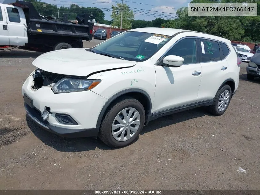 2015 Nissan Rogue S VIN: 5N1AT2MK4FC766447 Lot: 39997831