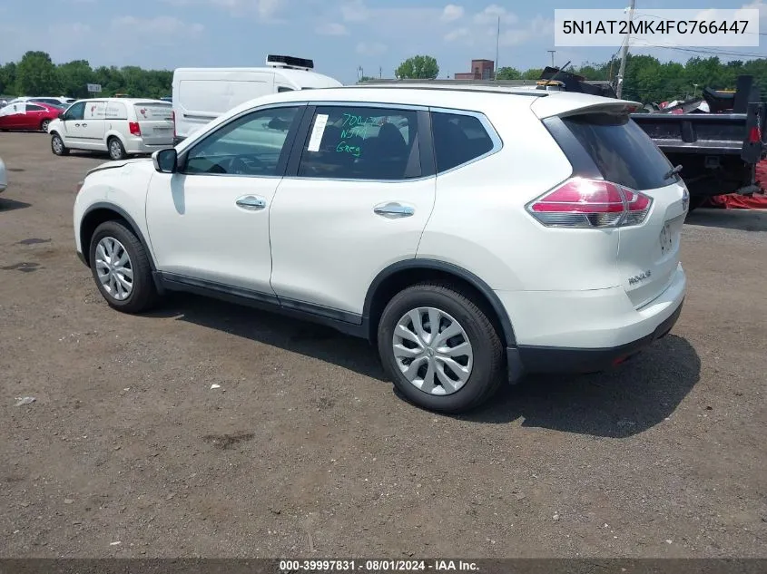 2015 Nissan Rogue S VIN: 5N1AT2MK4FC766447 Lot: 39997831