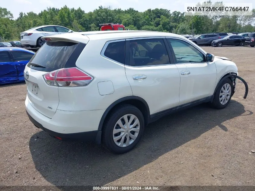 2015 Nissan Rogue S VIN: 5N1AT2MK4FC766447 Lot: 39997831