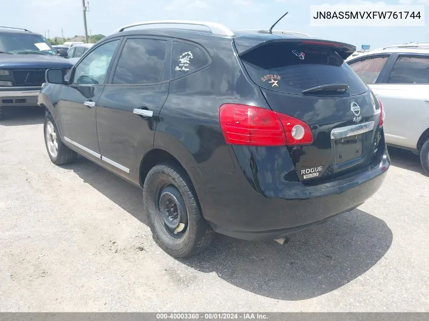 JN8AS5MVXFW761744 2015 Nissan Rogue Select S