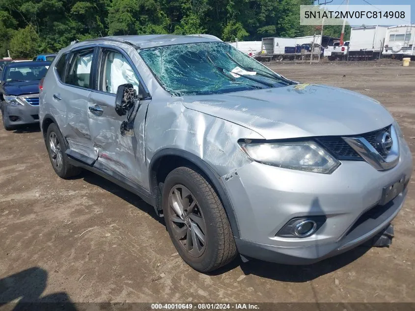 2015 Nissan Rogue Sl VIN: 5N1AT2MV0FC814908 Lot: 40010649