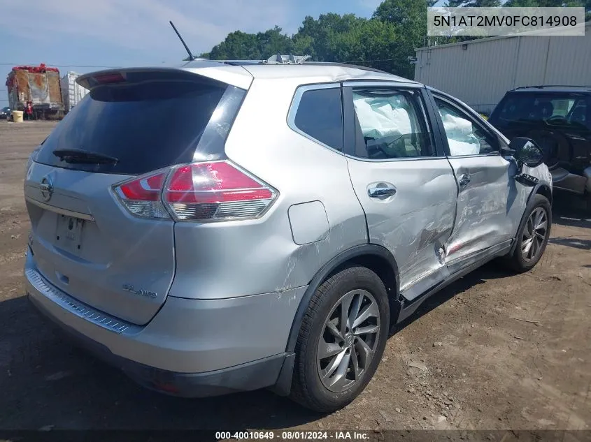 2015 Nissan Rogue Sl VIN: 5N1AT2MV0FC814908 Lot: 40010649