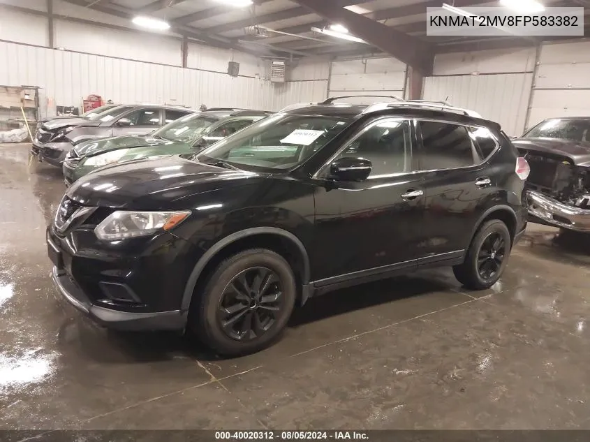 2015 Nissan Rogue Sv VIN: KNMAT2MV8FP583382 Lot: 40020312