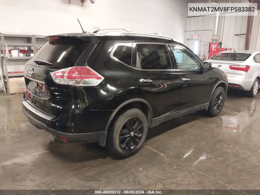 2015 Nissan Rogue Sv VIN: KNMAT2MV8FP583382 Lot: 40020312