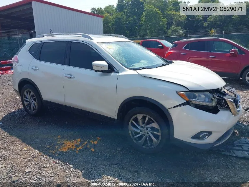 2015 Nissan Rogue Sl VIN: 5N1AT2MV2FC829071 Lot: 40024032