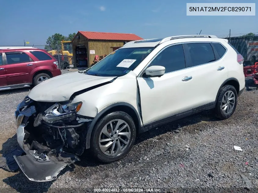 2015 Nissan Rogue Sl VIN: 5N1AT2MV2FC829071 Lot: 40024032