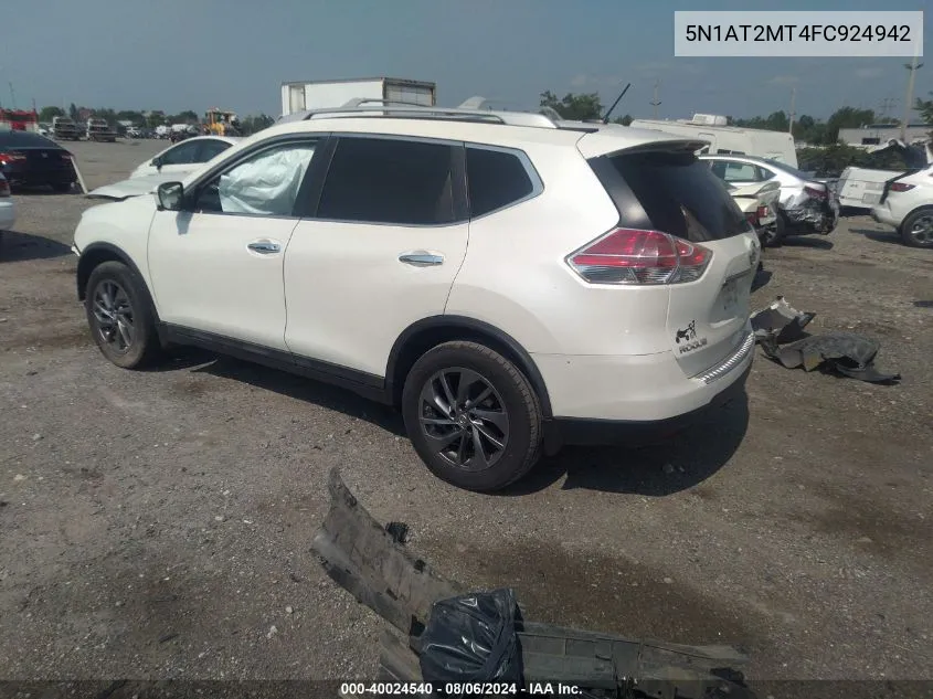 5N1AT2MT4FC924942 2015 Nissan Rogue Sl